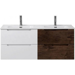 BelBagno Тумба с раковиной Etna 120 подвесная Bianco Lucido/Rovere Moro