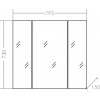 СанТа Зеркальный шкаф Стандарт 80 трельяж фацет белый