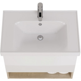 Dreja Тумба под раковину Perfecto 70 подвесная белая/дуб эврика