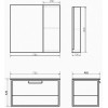 Comforty Зеркальный шкаф Бонн 75 дуб дымчатый