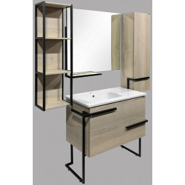 Comforty Мебель для ванной Дюссельдорф 90 дуб дымчатый
