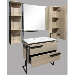 Comforty Мебель для ванной Дюссельдорф 90 дуб дымчатый