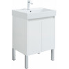 Aquanet Тумба с раковиной Nova Lite 60 2 дверцы подвесная белая глянцевая