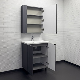 Comforty Зеркальный шкаф Лима 70 антрацит