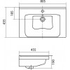 ASB-Mebel Тумба с раковиной София 80 белая матовая