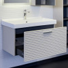 Comforty Тумба с раковиной Касабланка 80 подвесная серый шелк