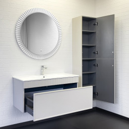Comforty Зеркало Мадрид 90 с бесконтактным выключателем белое