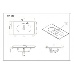 BelBagno Мебель для ванной Kraft 80 напольная Rovere Tabacco с раковиной LOV-800-LVB