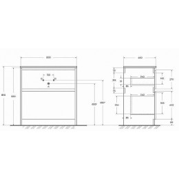 BelBagno Мебель для ванной Kraft 80 напольная Rovere Tabacco с раковиной LOV-800-LVB