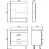 Comforty Тумба с раковиной Никосия 70Н дуб темный