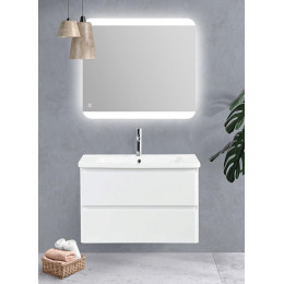 BelBagno Тумба с раковиной Albano-Cer 80 подвесная Bianco Lucido