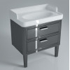 Kerama Marazzi Тумба под раковину Pompei 80, 2 ящика, черная
