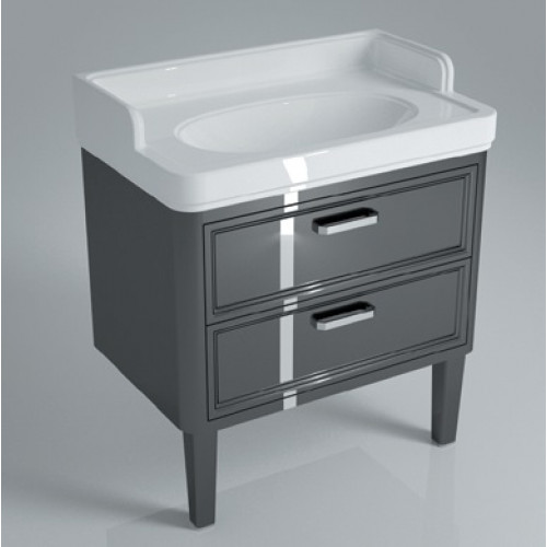 Kerama Marazzi Тумба под раковину Pompei 80, 2 ящика, черная