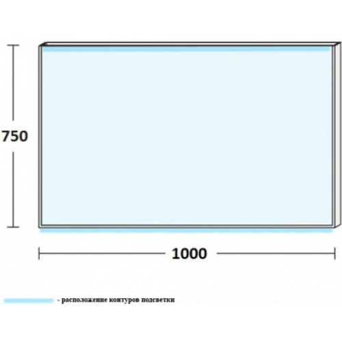 De Aqua Зеркало Алюминиум 10075 AL605100S