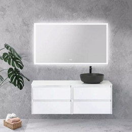 BelBagno Тумба с раковиной Kraft 120 подвесная Bianco Opaco столешница EK-120-AS-BL-R