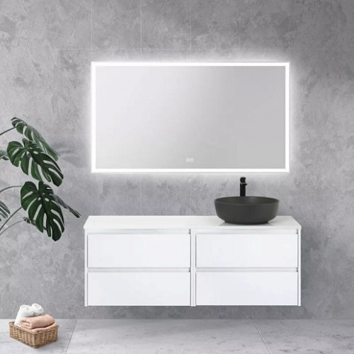 BelBagno Тумба с раковиной Kraft 120 подвесная Bianco Opaco столешница EK-120-AS-BL-R