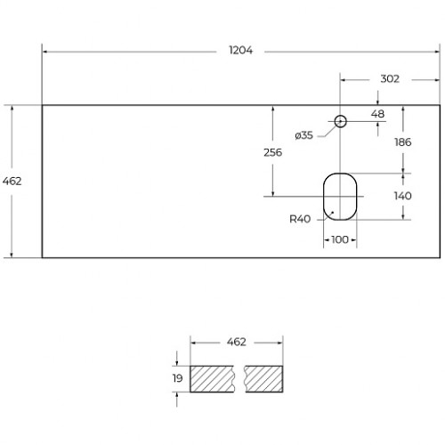 BelBagno Тумба с раковиной Kraft 120 подвесная Bianco Opaco столешница EK-120-AS-BL-R