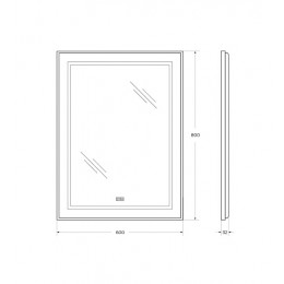 BelBagno Зеркало SPC-KRAFT-600-800-LED-TCH-WARM