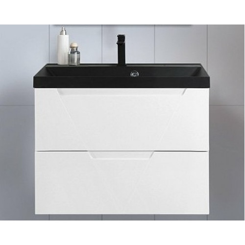 BelBagno Тумба с раковиной Vittoria 90 подвесная Bianco Lucido с раковиной BB900/450-LV-ART-AST-NERO