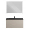 BelBagno Тумба с раковиной Marino 100 подвесная Crema Opaco с раковиной BB1000/445-LV-ART-PR-NERO