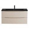 BelBagno Тумба с раковиной Marino 100 подвесная Crema Opaco с раковиной BB1000/445-LV-ART-PR-NERO