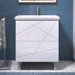 Vigo Тумба с раковиной Geometry 2-700 Como белая