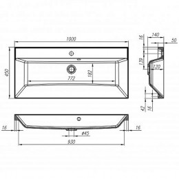 BelBagno Мебель для ванной Vittoria 100 подвесная Grigio Opaco с раковиной BB1000/450-LV-ART-AST-NERO