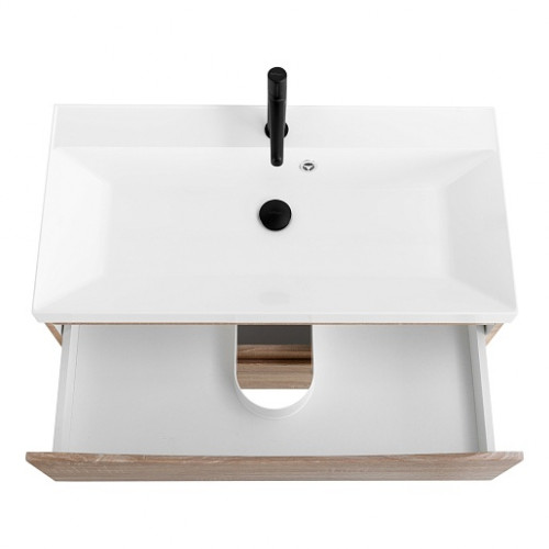 BelBagno Тумба с раковиной Marino 80 подвесная Rovere Bianco с раковиной 80/45 MR-AST