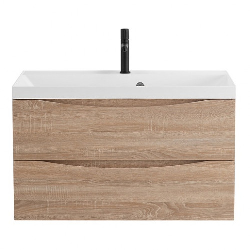 BelBagno Тумба с раковиной Marino 80 подвесная Rovere Bianco с раковиной 80/45 MR-AST