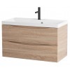 BelBagno Тумба с раковиной Marino 80 подвесная Rovere Bianco с раковиной 80/45 MR-AST