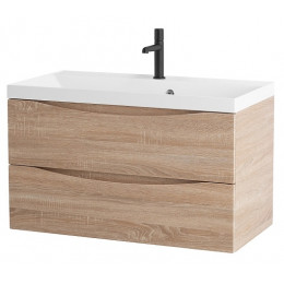BelBagno Тумба с раковиной Marino 80 подвесная Rovere Bianco с раковиной 80/45 MR-AST