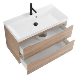 BelBagno Тумба с раковиной Marino 80 подвесная Rovere Bianco с раковиной 80/45 MR-AST