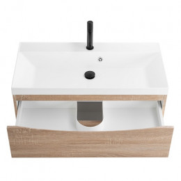 BelBagno Тумба с раковиной Marino 80 подвесная Rovere Bianco с раковиной 80/45 MR-AST
