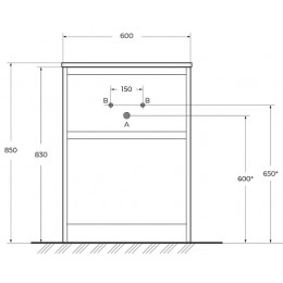BelBagno Мебель для ванной Kraft 60 напольная Bianco Opaco раковина BB600ETL