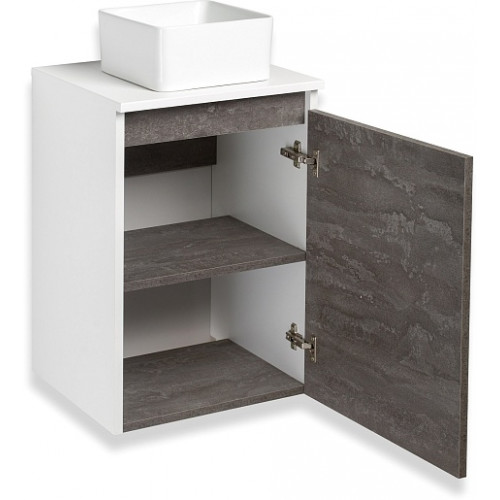 Runo Тумба с раковиной Бари 40 R Uno подвесная железный камень/белая