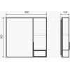 Comforty Зеркальный шкаф Штутгарт 90 дуб темно-коричневый/черный