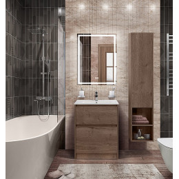 BelBagno Тумба с раковиной Kraft 60 напольная Rovere Tabacco с раковиной BB1923-600