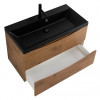 BelBagno Тумба с раковиной Marino 80 подвесная Rovere Nature с раковиной 80/45 AST-NERO