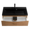 BelBagno Тумба с раковиной Marino 80 подвесная Rovere Nature с раковиной 80/45 AST-NERO