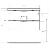 BelBagno Тумба с раковиной Marino 80 подвесная Crema Opaco