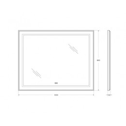 BelBagno Зеркало SPC-KRAFT-1000-800-LED-TCH-WARM
