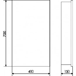 Comforty Зеркальный шкаф Диана 50 R белый