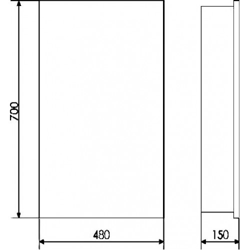 Comforty Зеркальный шкаф Диана 50 R белый