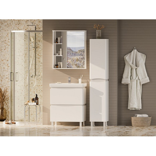 Misty Зеркальный шкаф Венера 70 R белый