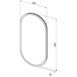 Aquanet Зеркало Монте 45x90