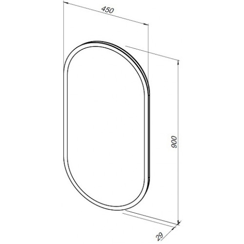 Aquanet Зеркало Монте 45x90