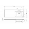 BelBagno Тумба с раковиной Kraft LVD 58 напольная Bianco Opaco под стиральную машину правосторонняя