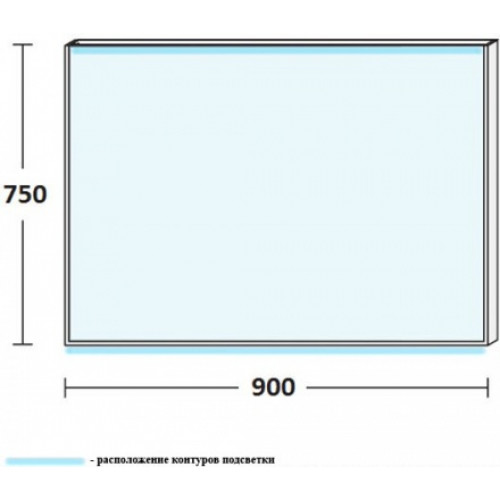 De Aqua Зеркало Алюминиум 9075 AL604090S