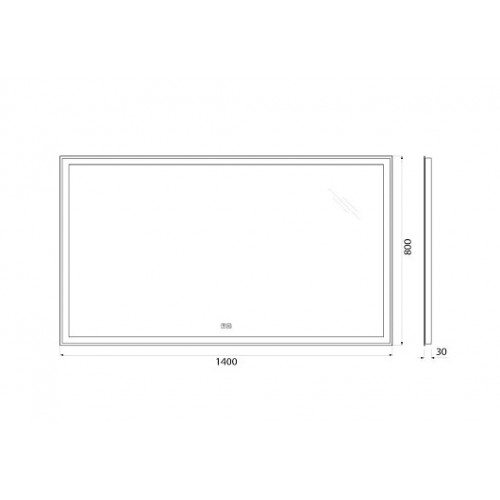 BelBagno Зеркало SPC-GRT-1400-800-LED-TCH-WARM