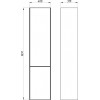 ASB-Woodline Шкаф пенал Гранада 40 подвесной тирамису софт